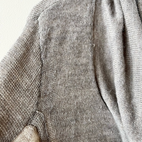 Inhabit Alpaca Linen Cardigan  Sweater Cowel Neck Oatmeal/Beige Small - Picture 13 of 15